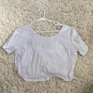 SHEIN crossover cropped tee